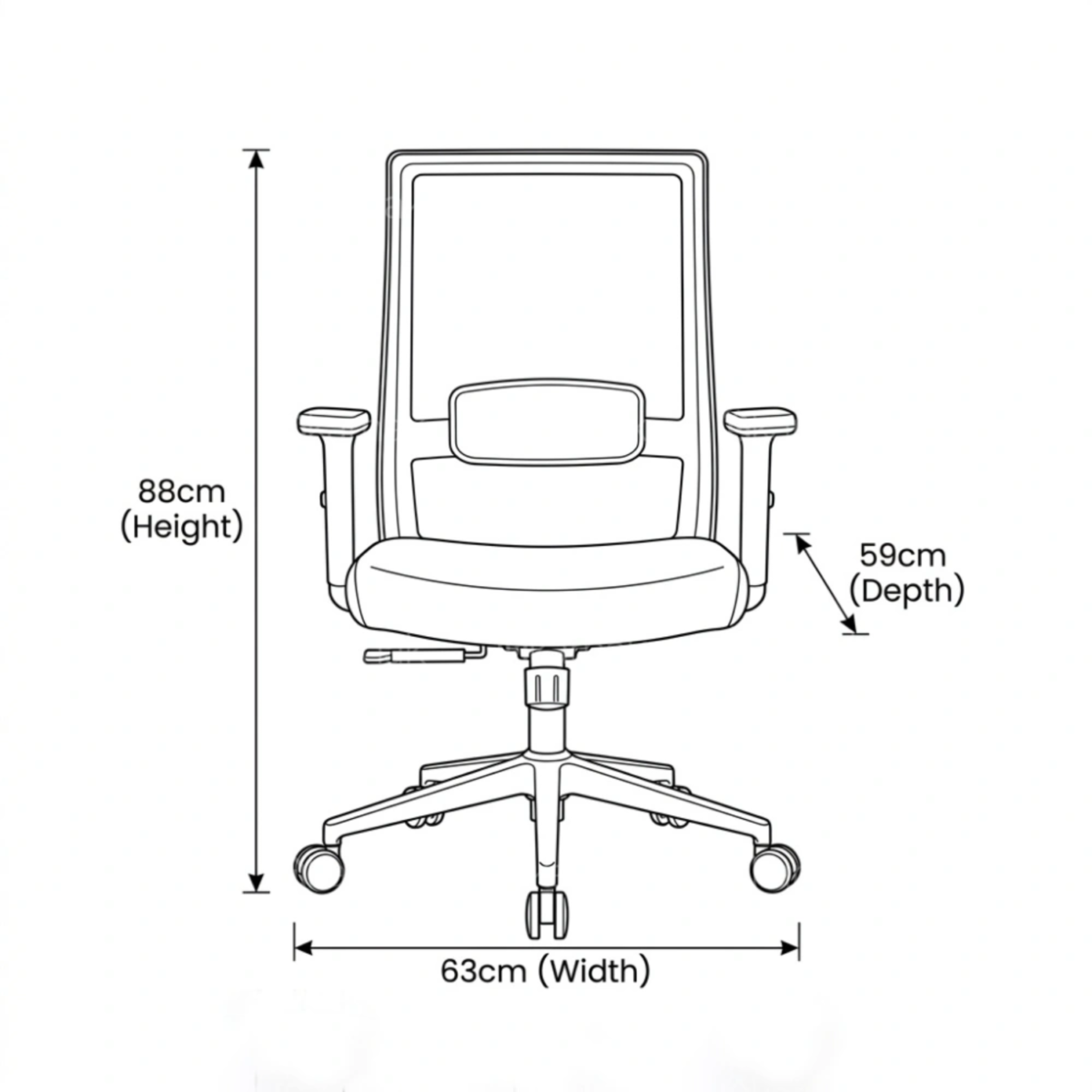 bahoo-ergo-mb-high-resilience-mesh-ergonomic-office-chair-SIZE-GUIDE