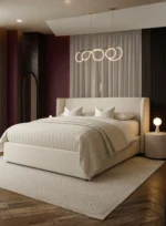 Ambiance Luxury Upholstered Bed – Contemporary Fabric Platform Bed - Image 5