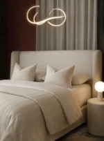 Ambiance Luxury Upholstered Bed – Contemporary Fabric Platform Bed - Image 4