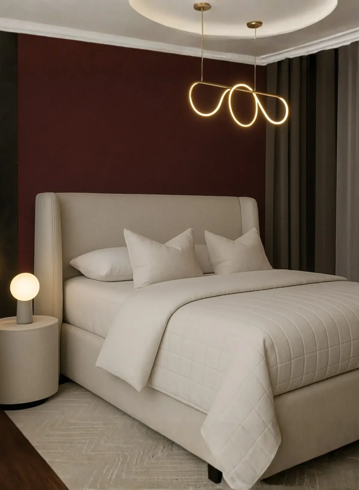 Ambiance Luxury Upholstered Bed – Contemporary Fabric Platform Bed - Image 3