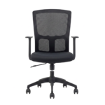 Bahoo Ergo Comfort Mesh Task Chair – Ergonomic Medium Back Office Chair with Orthopedic Lumbar Support (Matte Black)