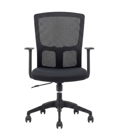 Bahoo Ergo Comfort Mesh Task Chair – Ergonomic Medium Back Office Chair with Orthopedic Lumbar Support (Matte Black)