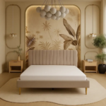 Softpanel Premium Velvet Bed – Modern Modular Floating Panel Platform Bed