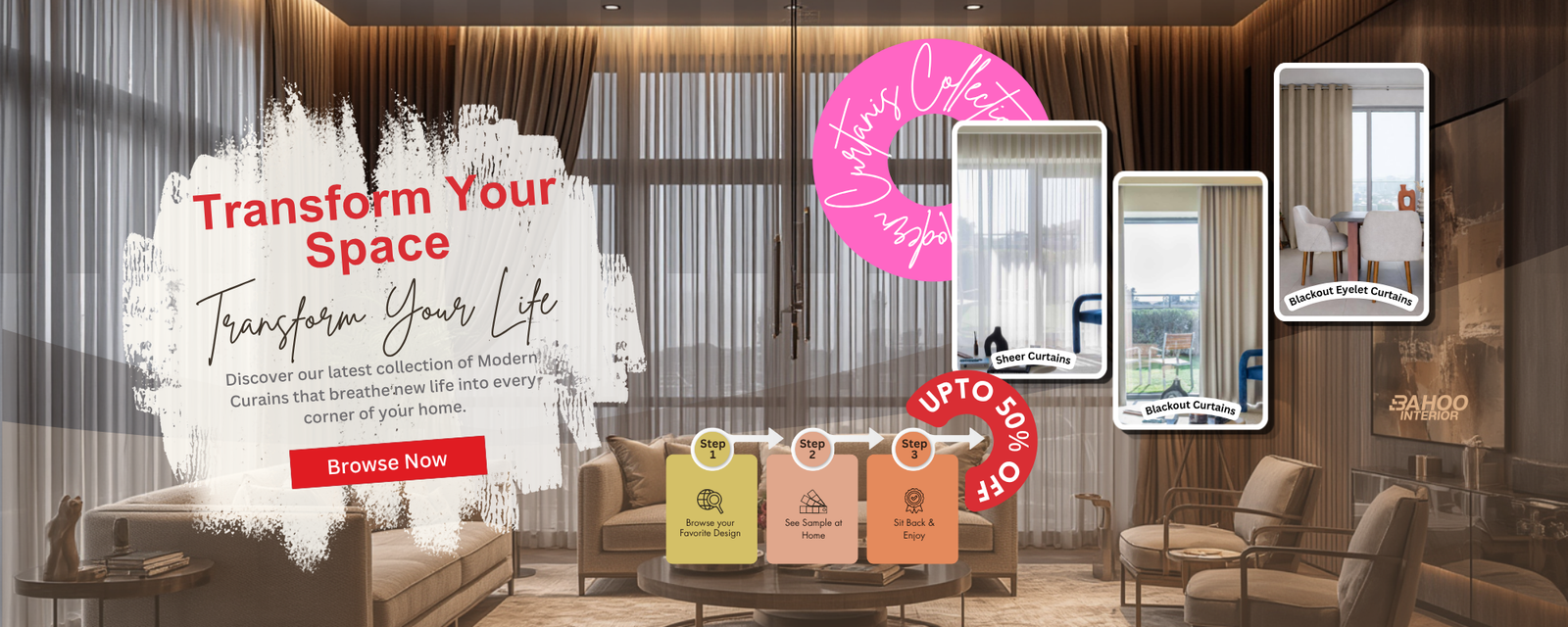 Modern Curtains Banner