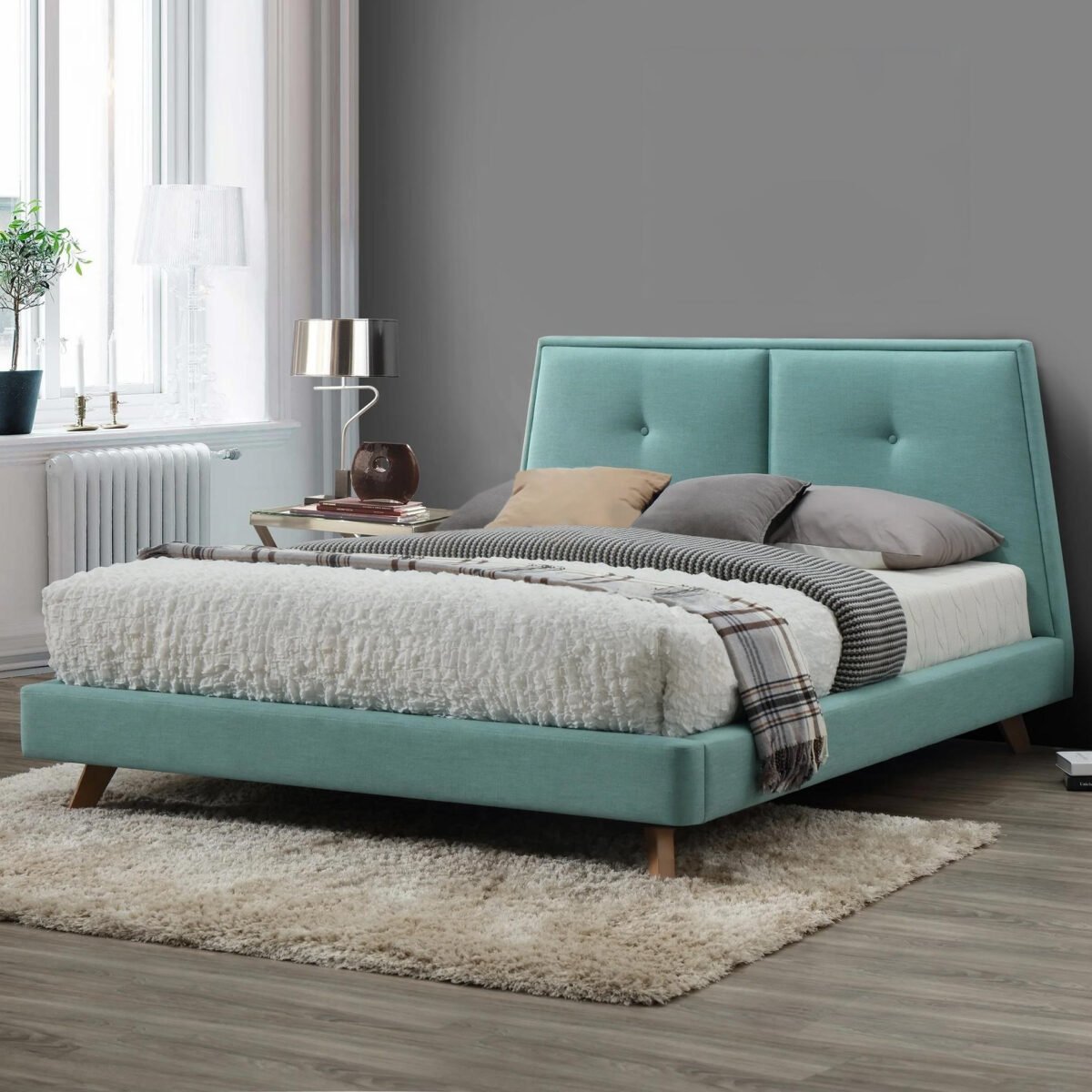 Estorn Pro Premium Solid Wood Upholstered Bed Frame – High-Density Lounging Support - Image 3