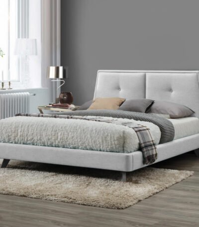Estorn Pro Premium Solid Wood Upholstered Bed Frame with high-density lounging support by Bahoo Interior UAE