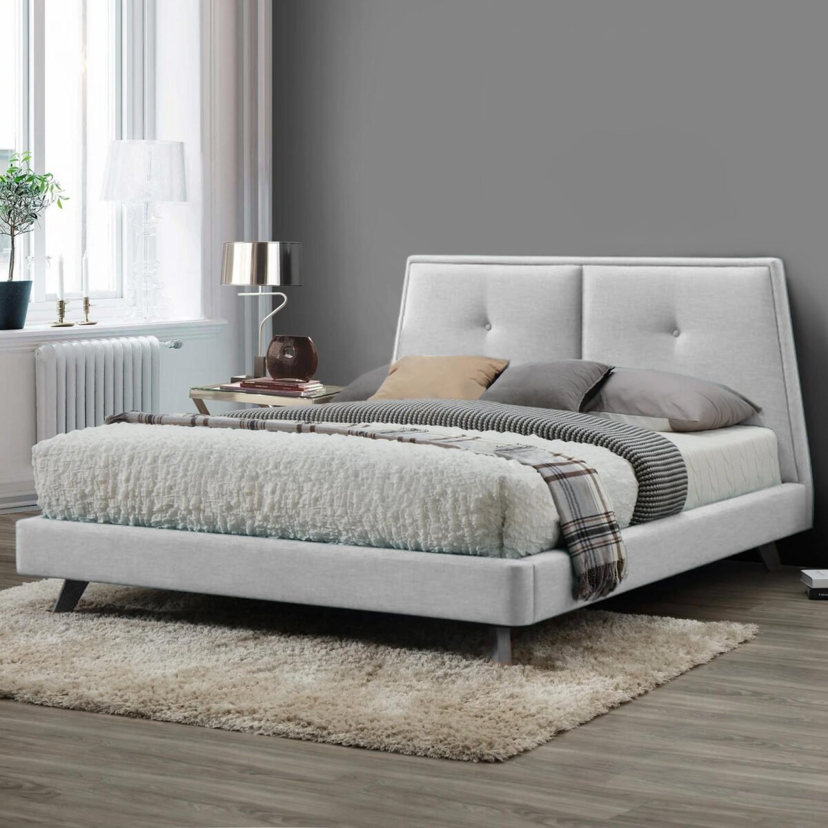 Estorn Pro Premium Solid Wood Upholstered Bed Frame – High-Density Lounging Support - Image 4