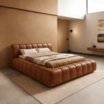 MoroSoft Premium Cushioned Leather Platform Bed
