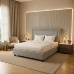 Monaco Premium Velvet Luxury Upholstered Bed - Image 3