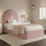 Aesthetic Triple Arc Upholstered Bed Frame - Image 3