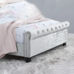 Valdivia Luxury Velvet Tufted Bed Frame | Modern Upholstered Platform Bed - Image 3