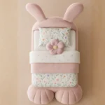 Bunny Princess Premium Upholstered Kids Bed – Whimsical Velvet Toddler & Youth Bed - Image 3