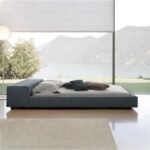 Quadra Luxury Low-Profile Platform Bed – Geometric Tufted Block Upholstered Frame - Image 5