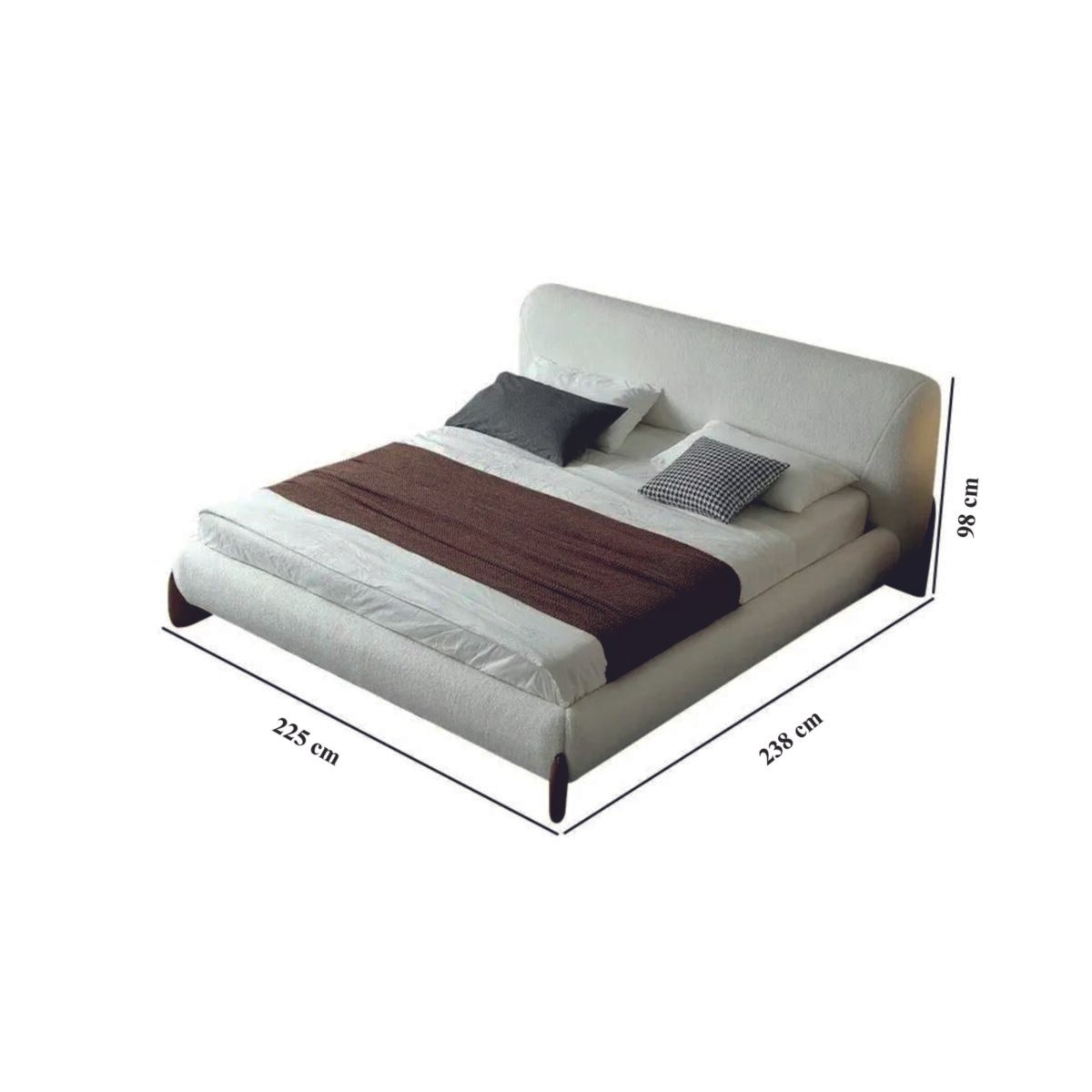 Thornton Bouclé Upholstered Platform Bed - Image 8