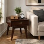 Cairona Mid-Century Modern 1-Drawer Rectangle Side Table - Image 5