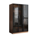 ModuLine 3-Door Glass Wardrobe with Soft-Close Hinged Doors - Image 6