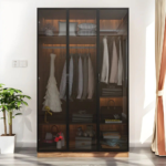 ModuLine 3-Door Glass Wardrobe with Soft-Close Hinged Doors by Bahoo Interior UAE