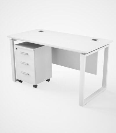 Contemporary executive desk with integrated storage pedestal for modern office spaces in UAE