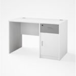 The Lumina Executive Desk: Modern White Design with Integrated Storage - Image 2