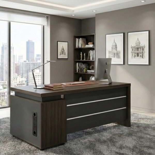 The Regent Executive Desk in Sophisticated Walnut Grey