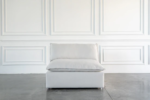 Amelia Modular Middle Seat – Luxury Fabric Armless Sofa Module | Bahoo Interior UAE