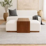 Aria Nesting Bench and Coffee Table Set – Modern Storage Ottoman - Image 4