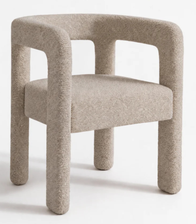 Bahoo Bella Soft Sand Accent & Dining Chair — Modern Sculptural Seating