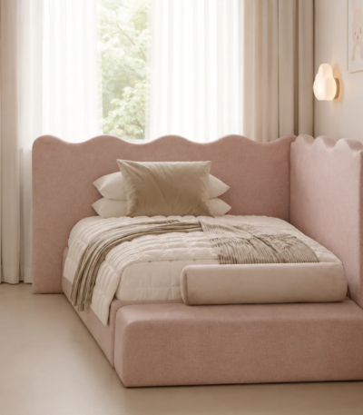 Bahoo Stella Scalloped Velvet Kids Daybed & Platform Bed