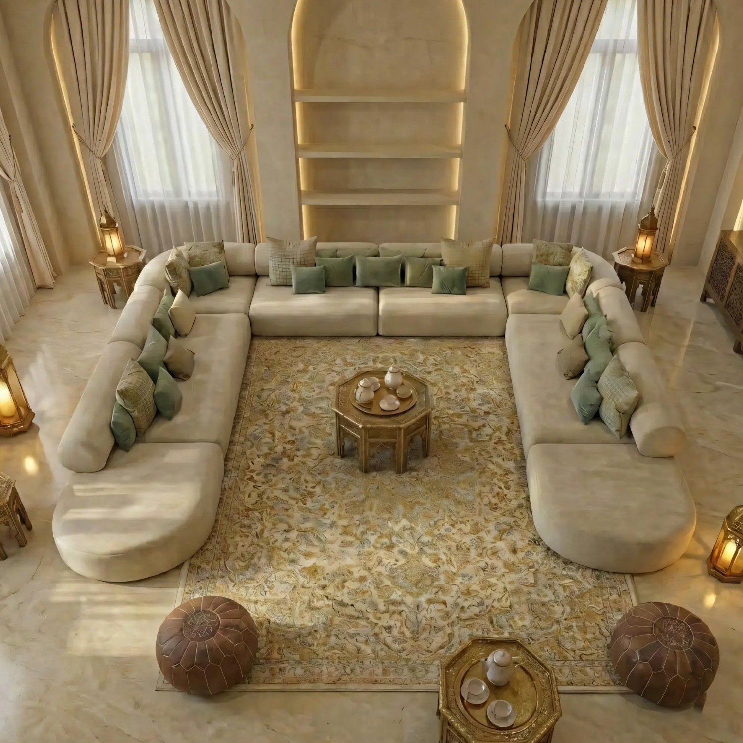 Bahoo Solviera Elite Living Room Sofa Set – Premium U-Shaped Majlis Seating Collection (3) Bahoo Solviera Elite Living Room Sofa Set – Premium U-Shaped Majlis Seating Collection - Image 1