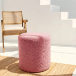 Bahoo Veloura Round Pouf Ottoman - Image 3