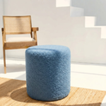 Bahoo Veloura Round Pouf Ottoman - Image 5