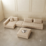 Bahoo Xavero Modular L-Shape Sofa with Chaise and Ottoman