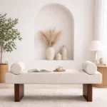 Aura Bolster Beam Minimalist Upholstered Bench - Image 5