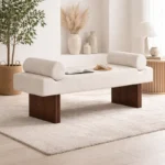 Aura Bolster Beam Minimalist Upholstered Bench - Image 4