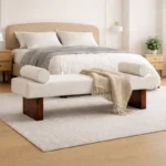 Aura Bolster Beam Minimalist Upholstered Bench - Image 3