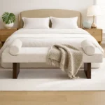 Aura Bolster Beam Minimalist Upholstered Bench - Image 2
