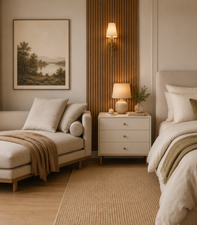 Lewis Luxury Daybed Chaise Lounge by Bahoo Interior UAE - Elegant upholstered seating for modern living rooms.