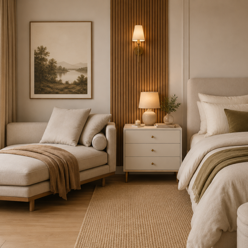 Lewis Luxury Daybed Chaise Lounge by Bahoo Interior UAE - Elegant upholstered seating for modern living rooms.