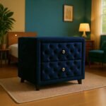 Diamond Tufted Upholstered 2-Drawer Nightstand - Image 5