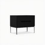 Dwarf 2-Drawer Velvet Upholstered Nightstand - Image 4