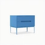 Dwarf 2-Drawer Velvet Upholstered Nightstand - Image 5