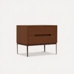 Dwarf 2-Drawer Velvet Upholstered Nightstand - Image 6