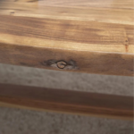 Euphemia Modern Live Edge Acacia Coffee Table with Open Storage Base - Image 9