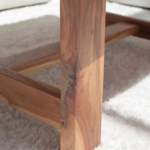 Euphemia Modern Live Edge Acacia Coffee Table with Open Storage Base - Image 8