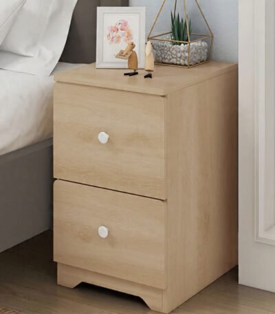 Selene Florida Upholstered Bedside Table - Modern fabric nightstand for bedroom decor in UAE