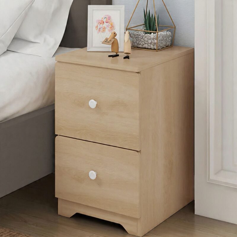 Selene Florida Upholstered Bedside Table - Modern fabric nightstand for bedroom decor in UAE