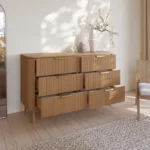 Furano Six-Drawer Wooden Bedroom Dresser - Image 3