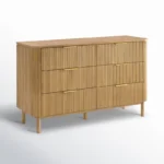 Furano Six-Drawer Wooden Bedroom Dresser - Image 6