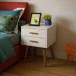 Iris Mid-Century Modern Bedside Table – 2-Drawer Nightstand - Image 4
