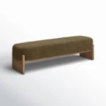 Rowan Minimalist Upholstered Wooden Bench with Storage - Image 2
